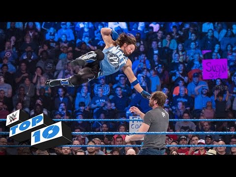 بالفيديو أفضل 10 لحظات تحبس الانفاس خلال عرض smackdown