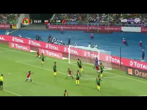 شاهد المنتخب المصري يحرز الهدف الأول في مرمى نظيره الكاميروني