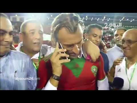 شاهد لحظة اتصال العاهل المغربي بالمدرّب رونار بعد الفوز على المنتخب الإيفواري