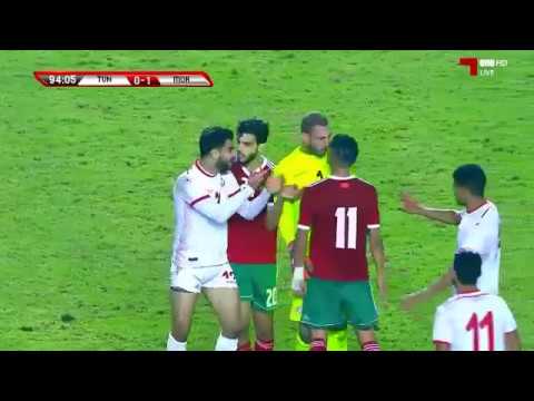 اشتباكات عنيف بين لاعبي المنتخب المغربي و التونسي